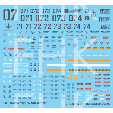 G-Rework CD-H202 Premium Decal for HG 07 Team Ground Type RGm-79G